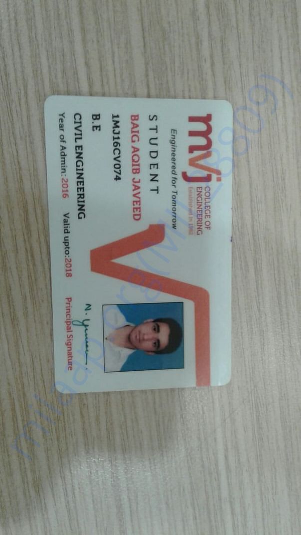 Identity card of the patient