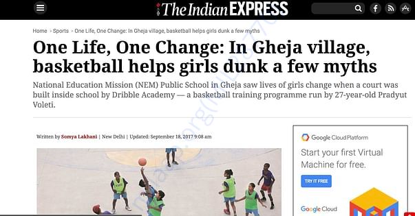 A basketball dream is taking shape in this Noida village