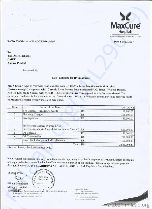 Estimation Letter