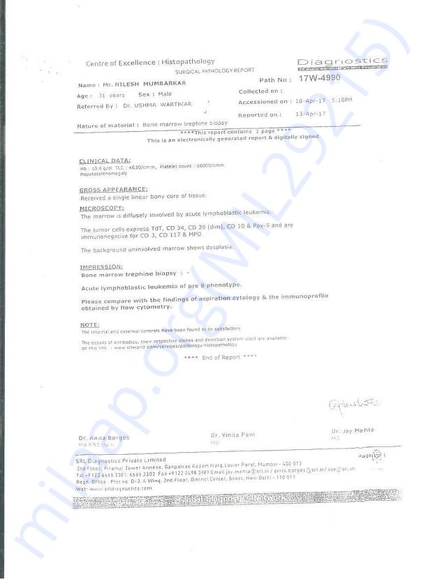 Surgical Pathology Letter