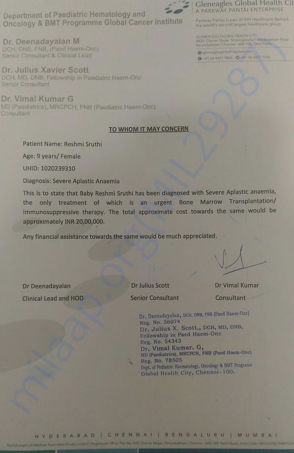 Estimate letter for Rashmi
