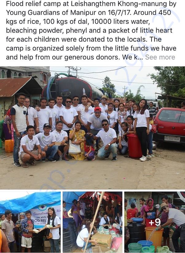 Our team organising flood relief camp