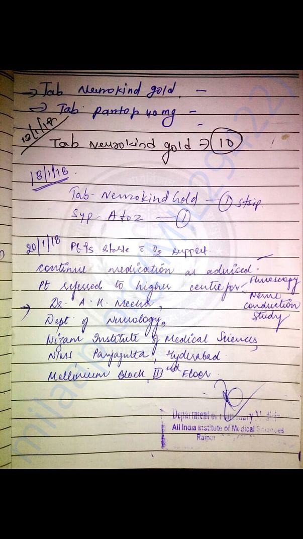 REFERRED REPORT TO NIMS HYDERABAD