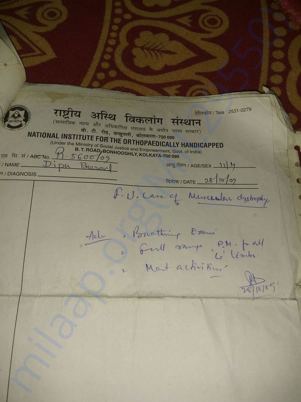 National Institute for Orthopedically Handicapped Prescription