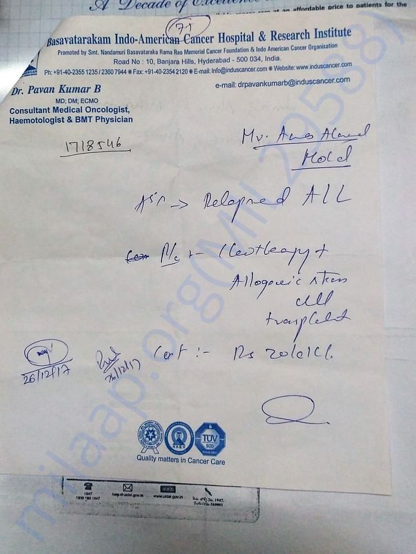 Oncologist Prescription