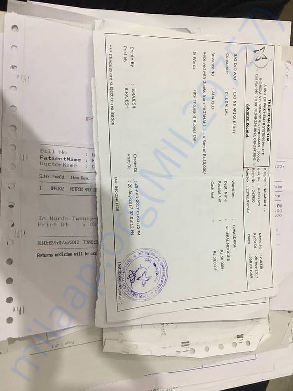 Deccan Hospital Bills