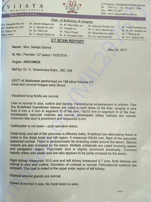 CT Scan Report