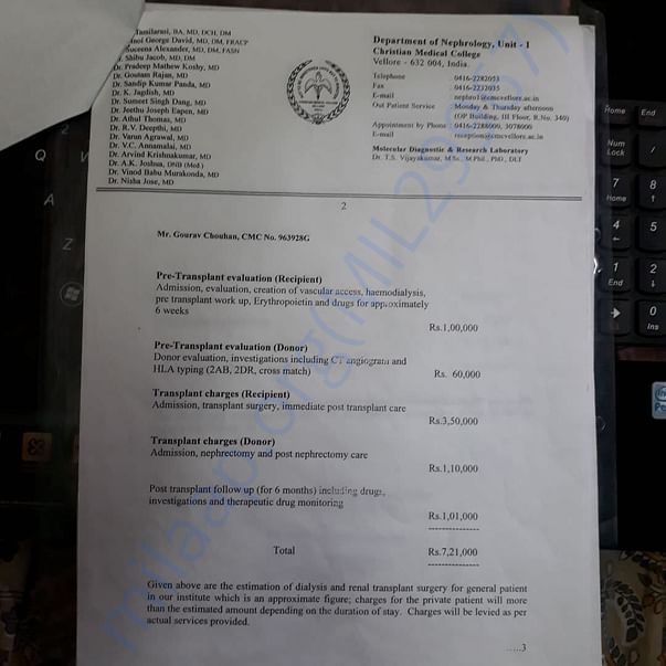 Medical Estimate - 2