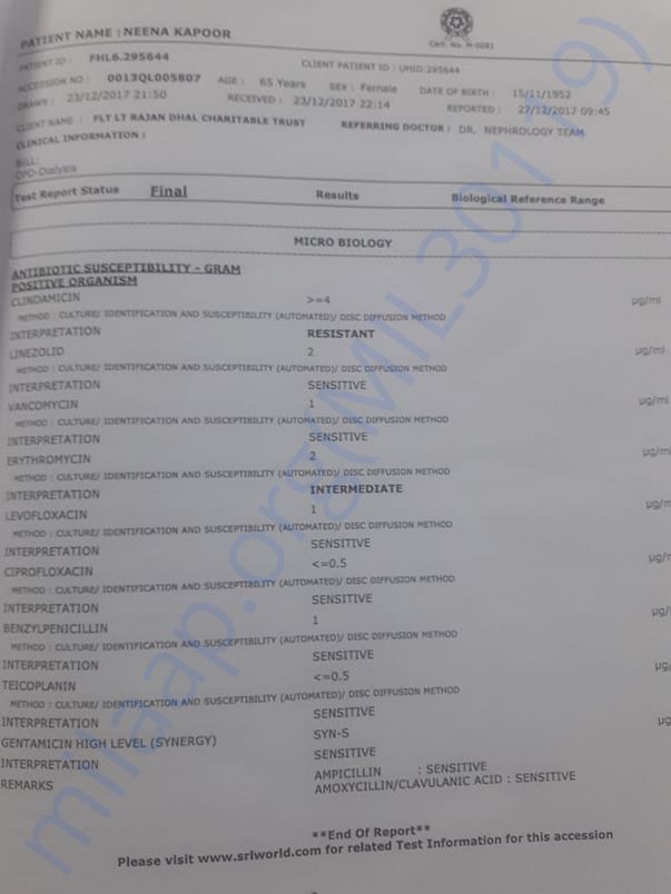 Medical Documents Supporting Her Illness