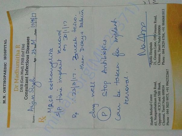 Letter from infectious disease dr.madhumitha