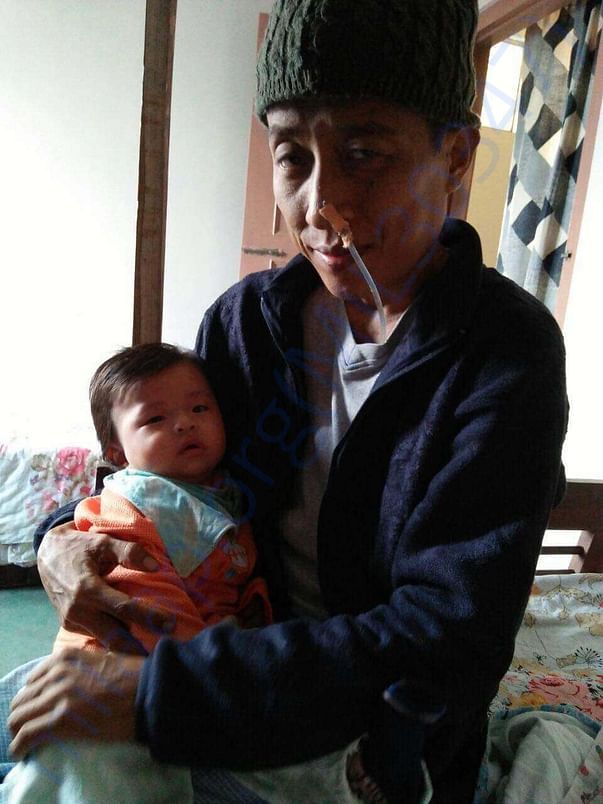 With his daughter