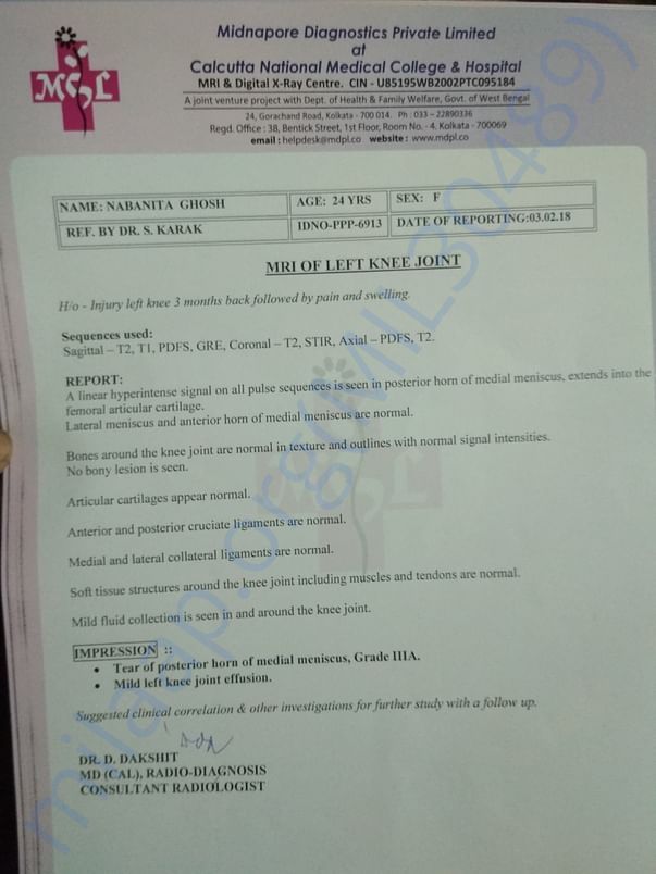 MRI REPORT