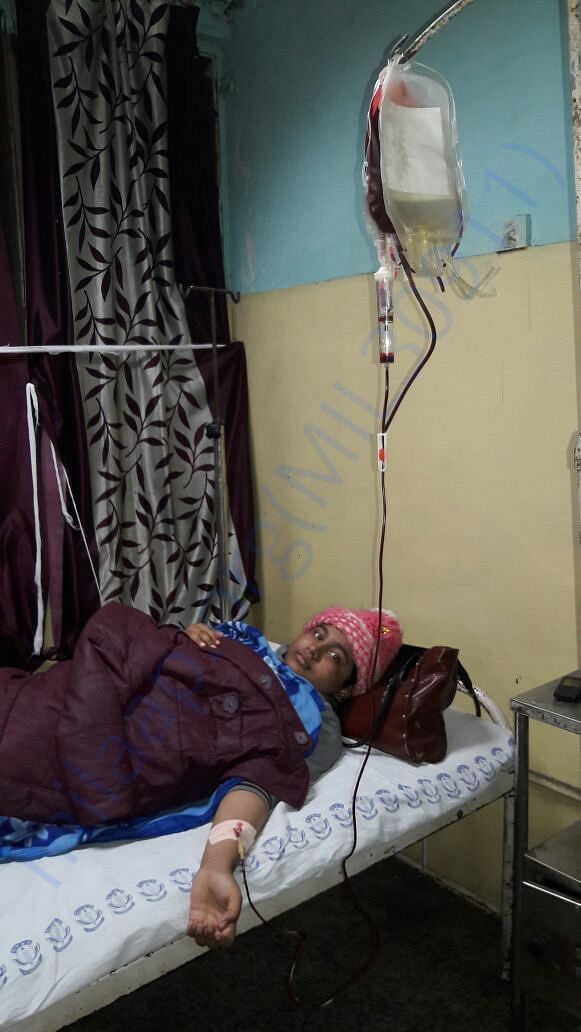 Pic of painful process of Blood Transfusion. 50+ units given so far