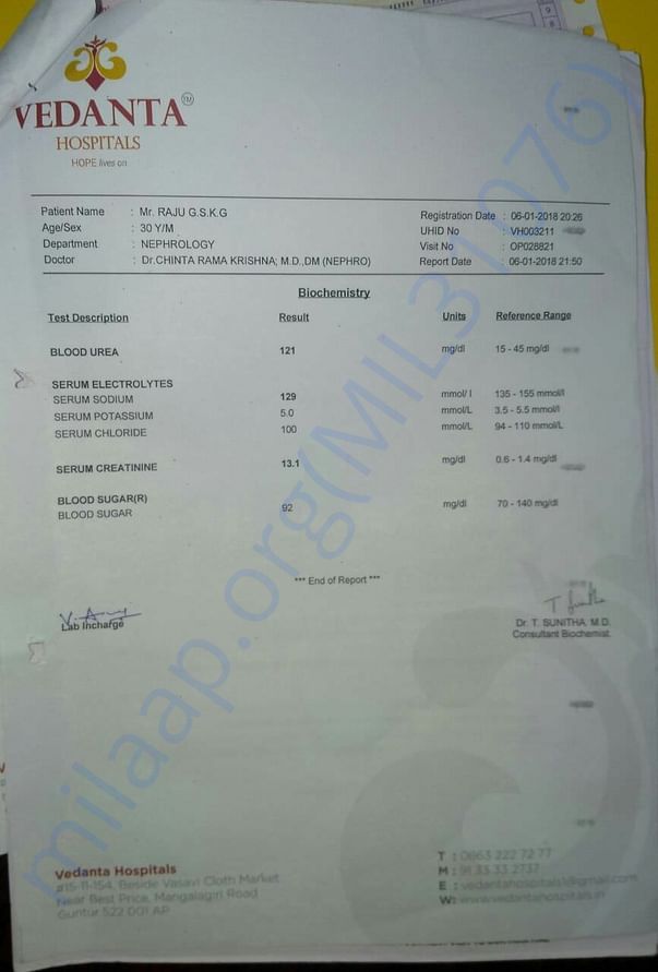 Blood Report