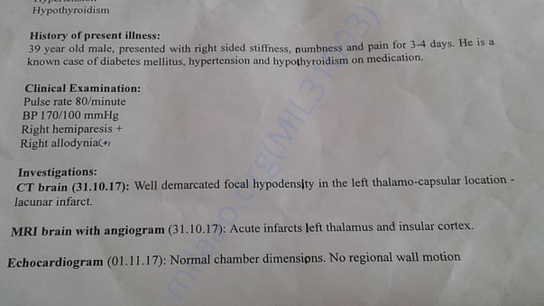 earlier stroke discharge summary