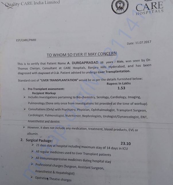 Care Hospital Document