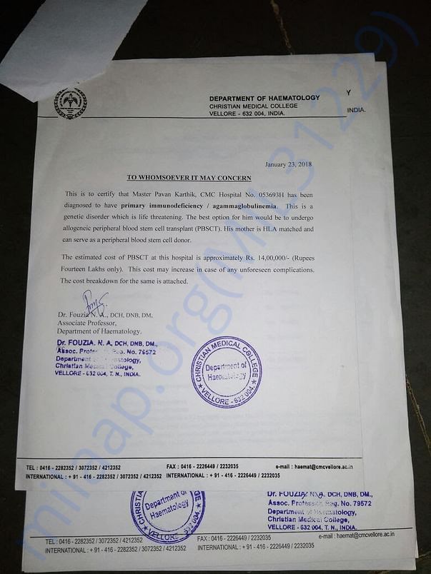 Letter from Doctor