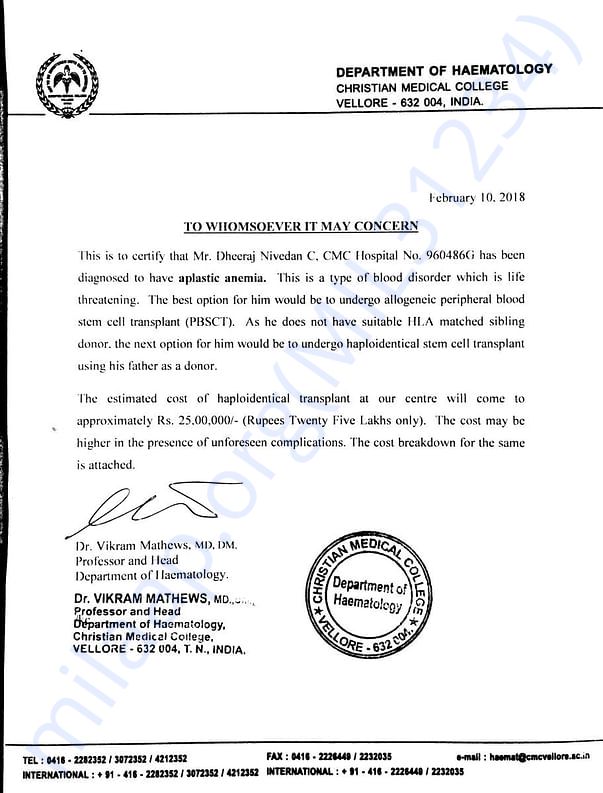 Hospital certificates
