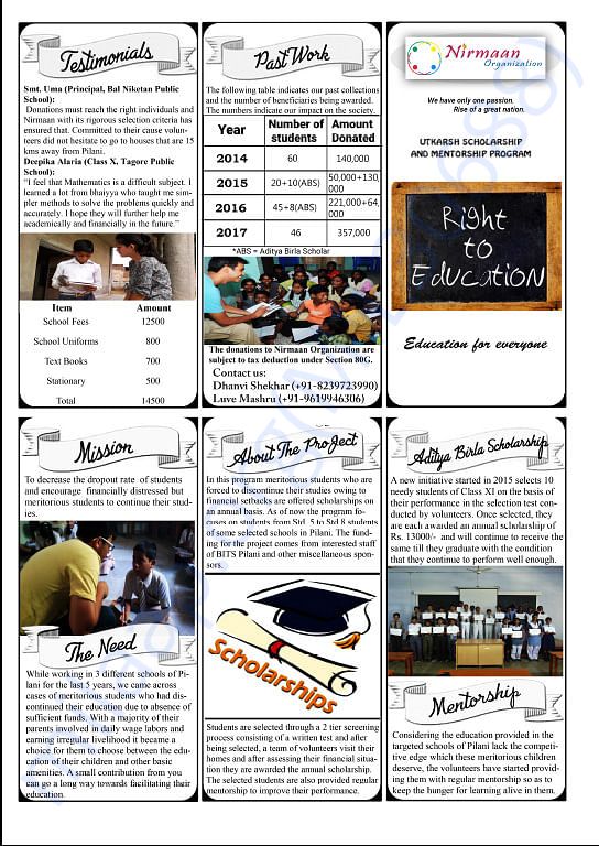 How do we provide scholarships and past reviews of the beneficiaries.