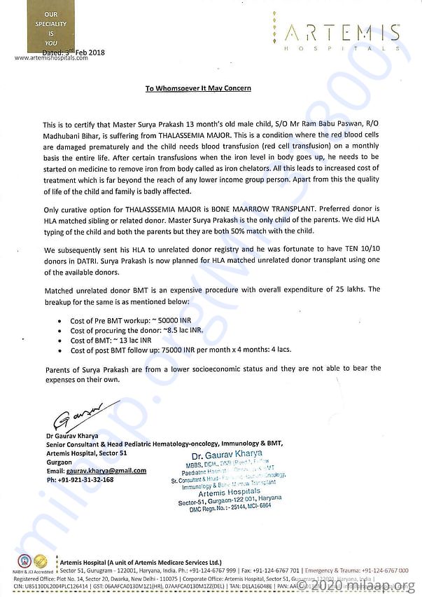 Estimation letter