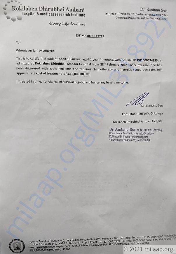 Estimation Letter