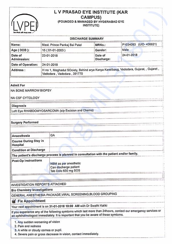 Discharge summary