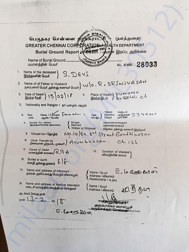 Death Certificate