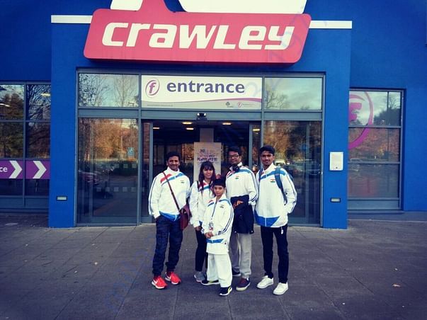 London Tournament Venue with my Team INDIA.