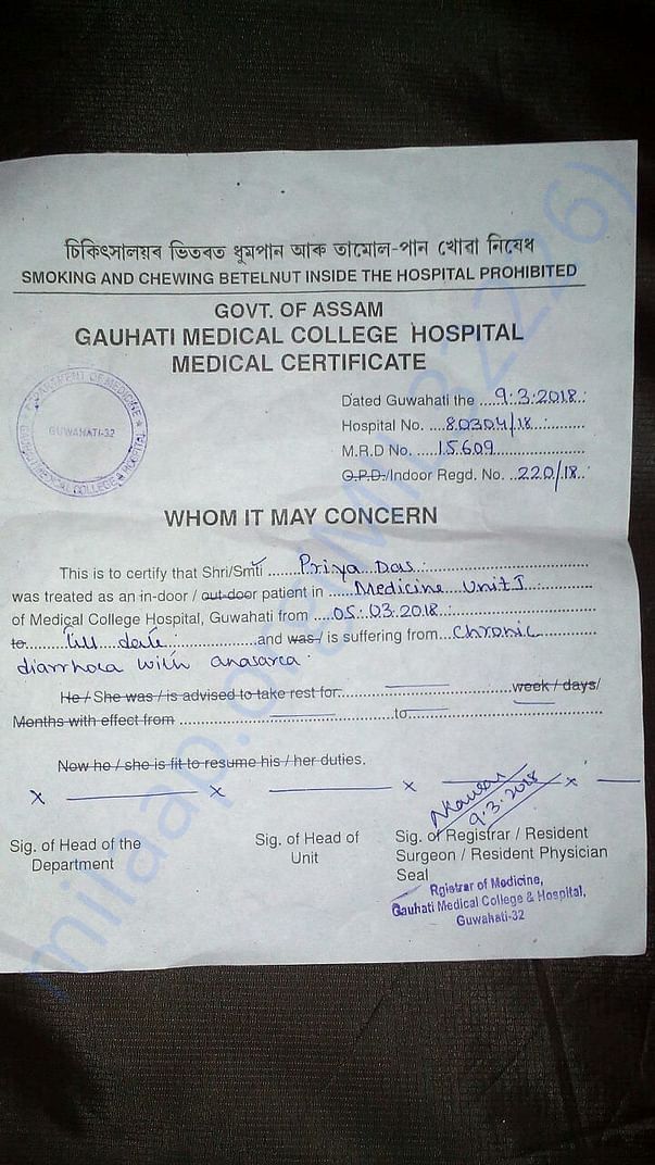 Doctor medical report