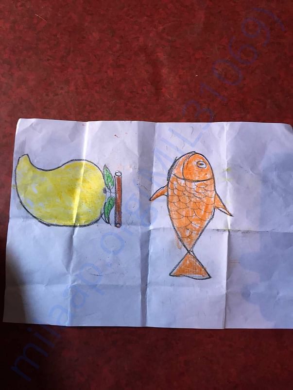 A drawing for all of you from Prachi. She cannot write.