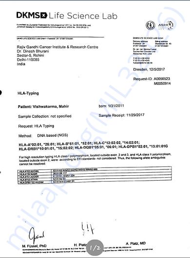 Hla matching reports