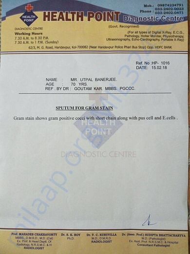 Medical test report