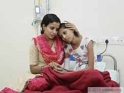 Help 21-year-old Sudharani with a swollen digestive system