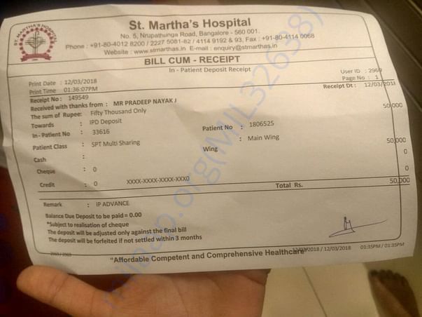 In-Patient Deposit