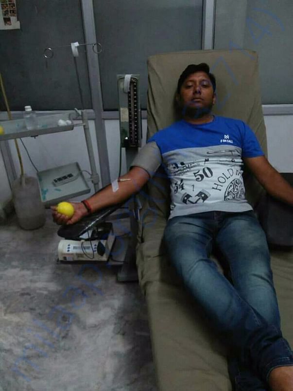 Praytna Members Donating blood to Save Life.