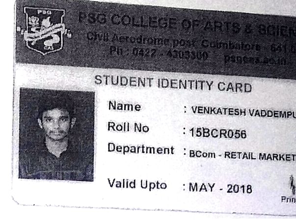 Help Venkatesh Veddempudi