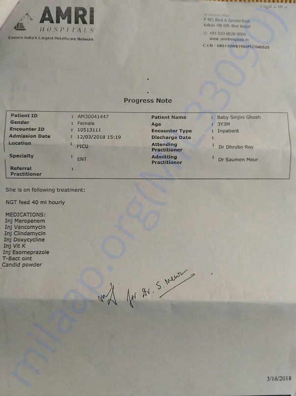 Treatment - Medicine details