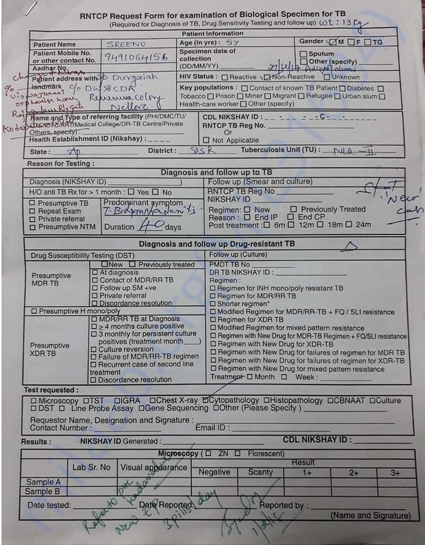 Treatment slip