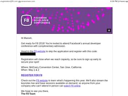 Help Manish Attend Facebook F8 2018 Developer Conference