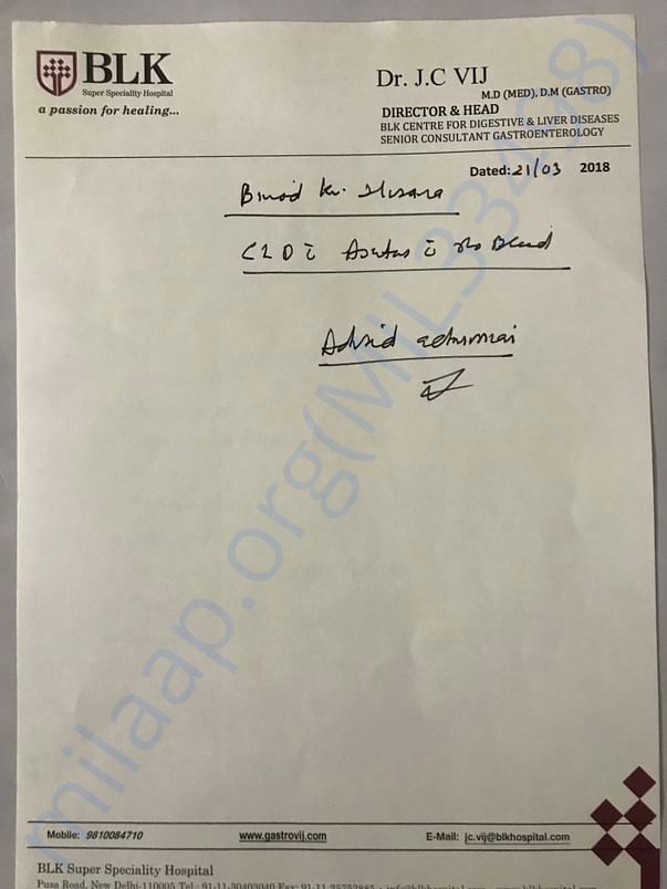 Doctor prescription