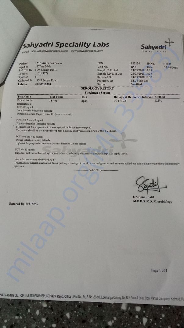 Serology Report
