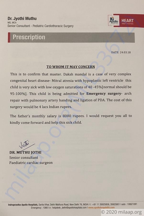Estimation letter