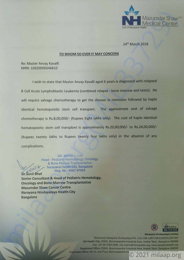 Estimation letter