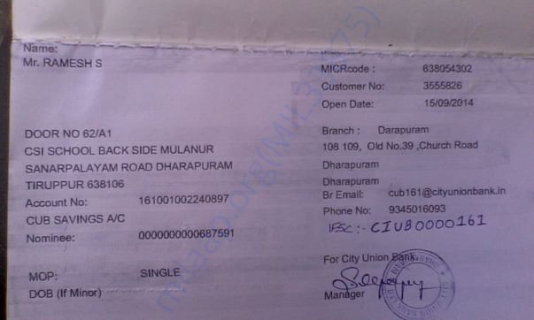 Account details