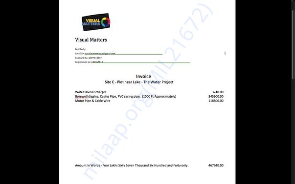 Site 3 Invoice