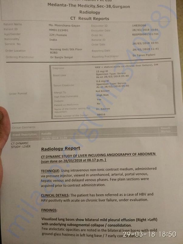 Doctor's report