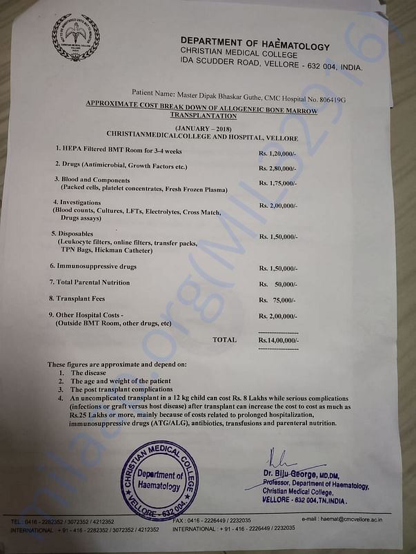 estimation letter