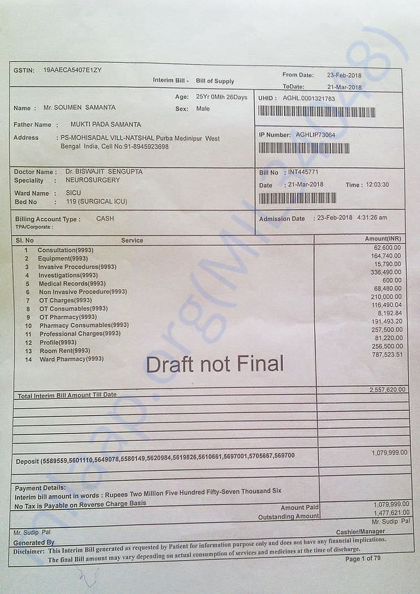Hospital bill