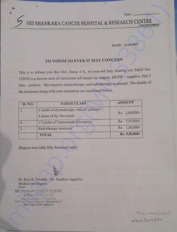 Cost Estimation Letter