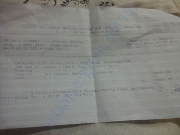 Recent payment bill